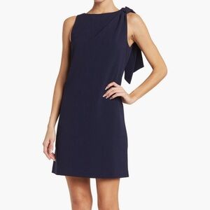 Vince Camuto Navy Bow Shift Dress